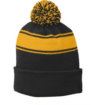 Sport Stripe Pom Pom Beanie
