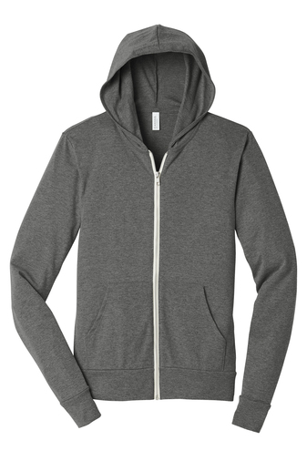 Bella+Canvas ® Unisex Triblend Full-Zip Lightweight Hoodie