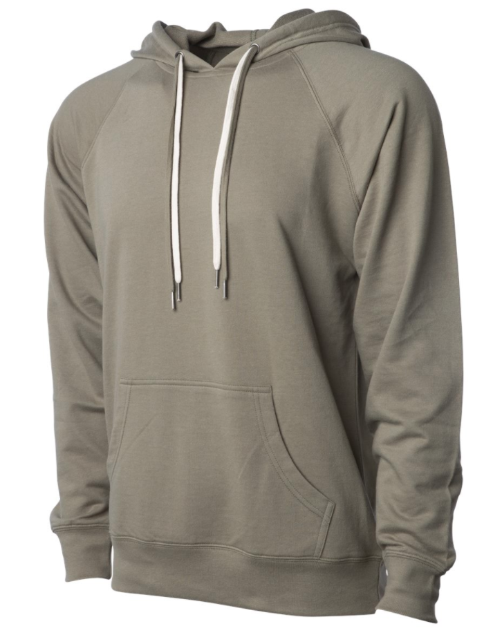 Icon Unisex Lightweight Loopback Terry Hooded Pullover