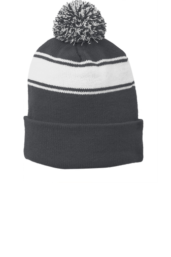 Sport Stripe Pom Pom Beanie - Image 4