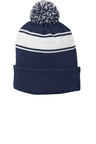 Sport Stripe Pom Pom Beanie - Image 5
