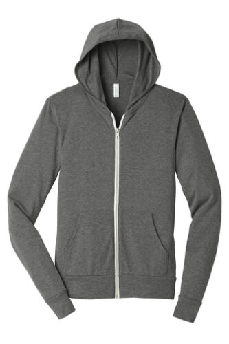 Bella+Canvas ® Unisex Triblend Full-Zip Lightweight Hoodie