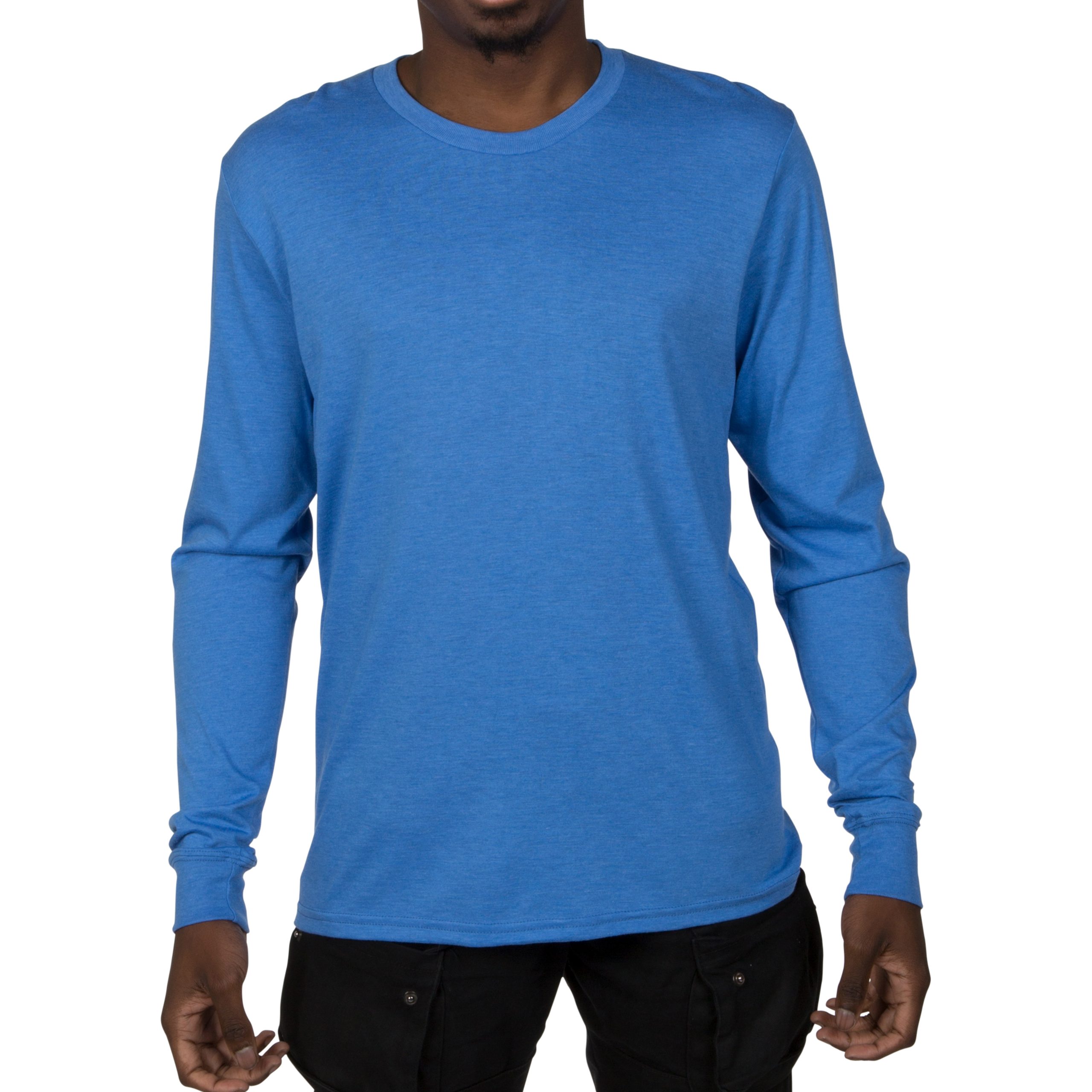 Allmade Mens Tri-Blend Long Sleeve Crewneck Shirt - Image 3