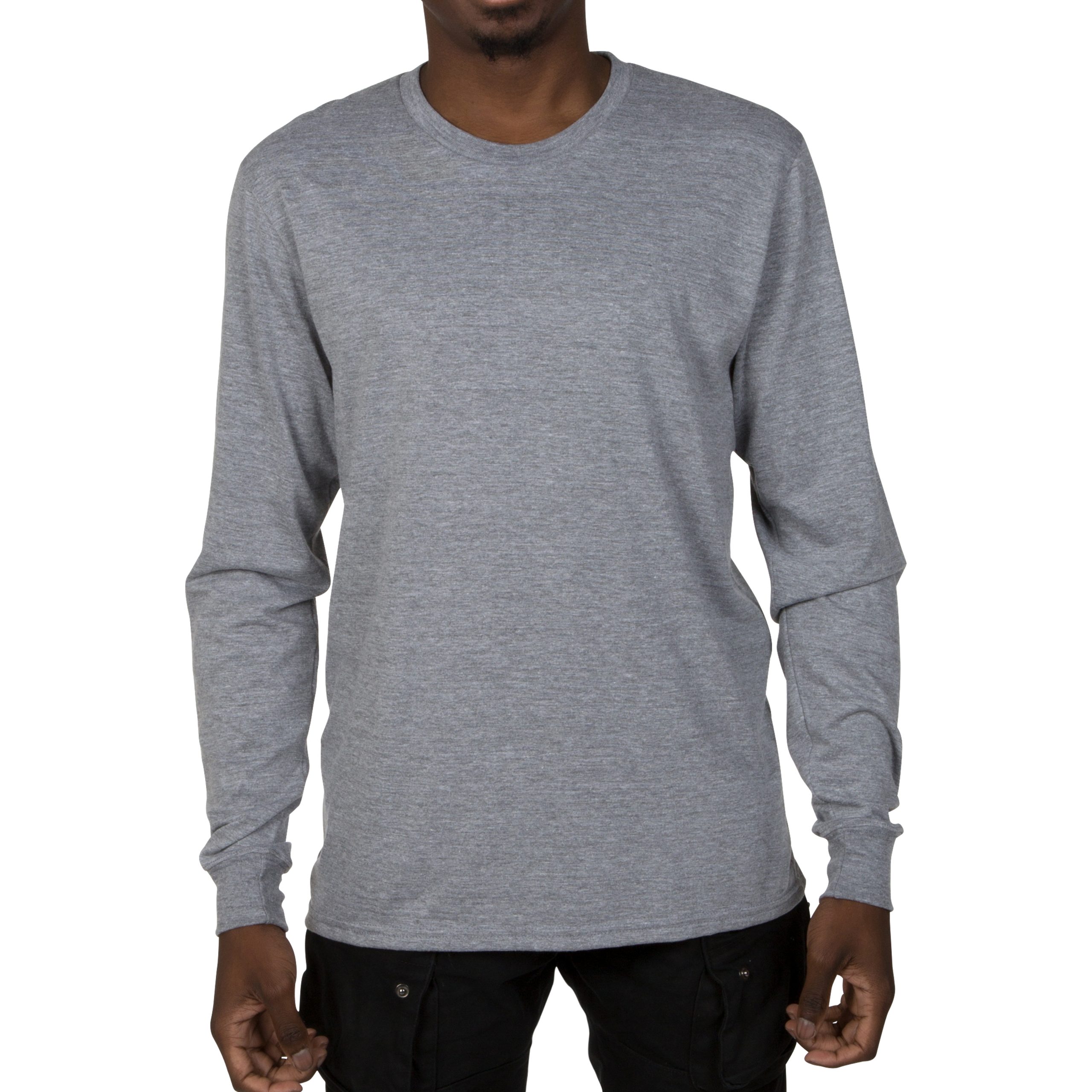 Allmade Mens Tri-Blend Long Sleeve Crewneck Shirt - Image 5