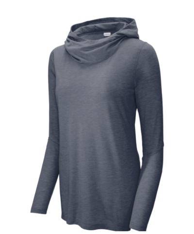 Ladies PosiCharge ® Tri-Blend Wicking Long Sleeve Hoodie